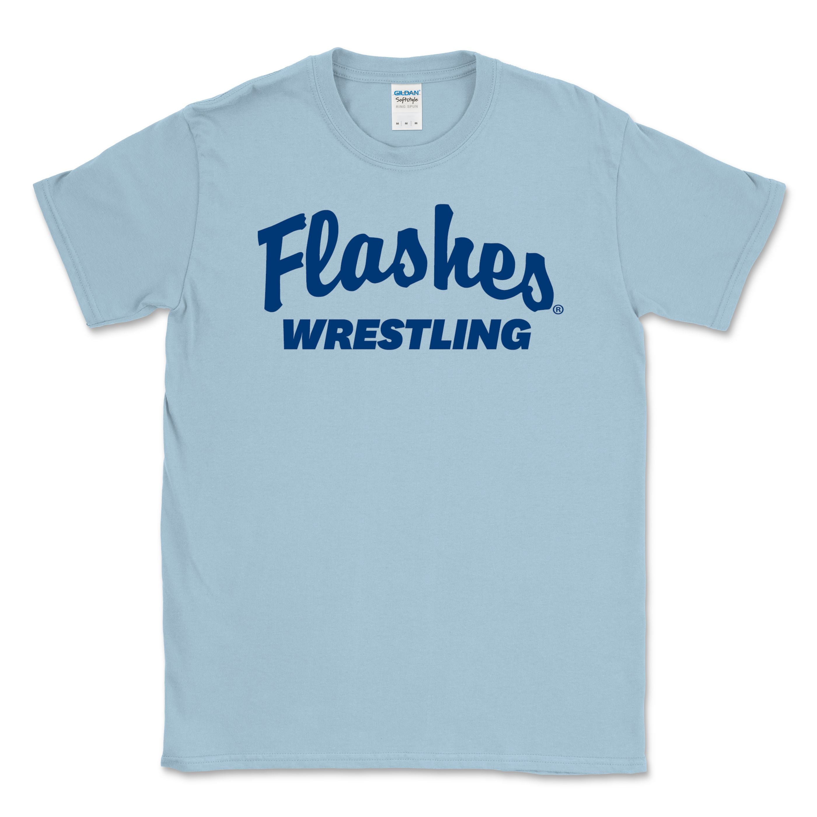 Kent State Flashes Light Blue Wrestling T-Shirt
