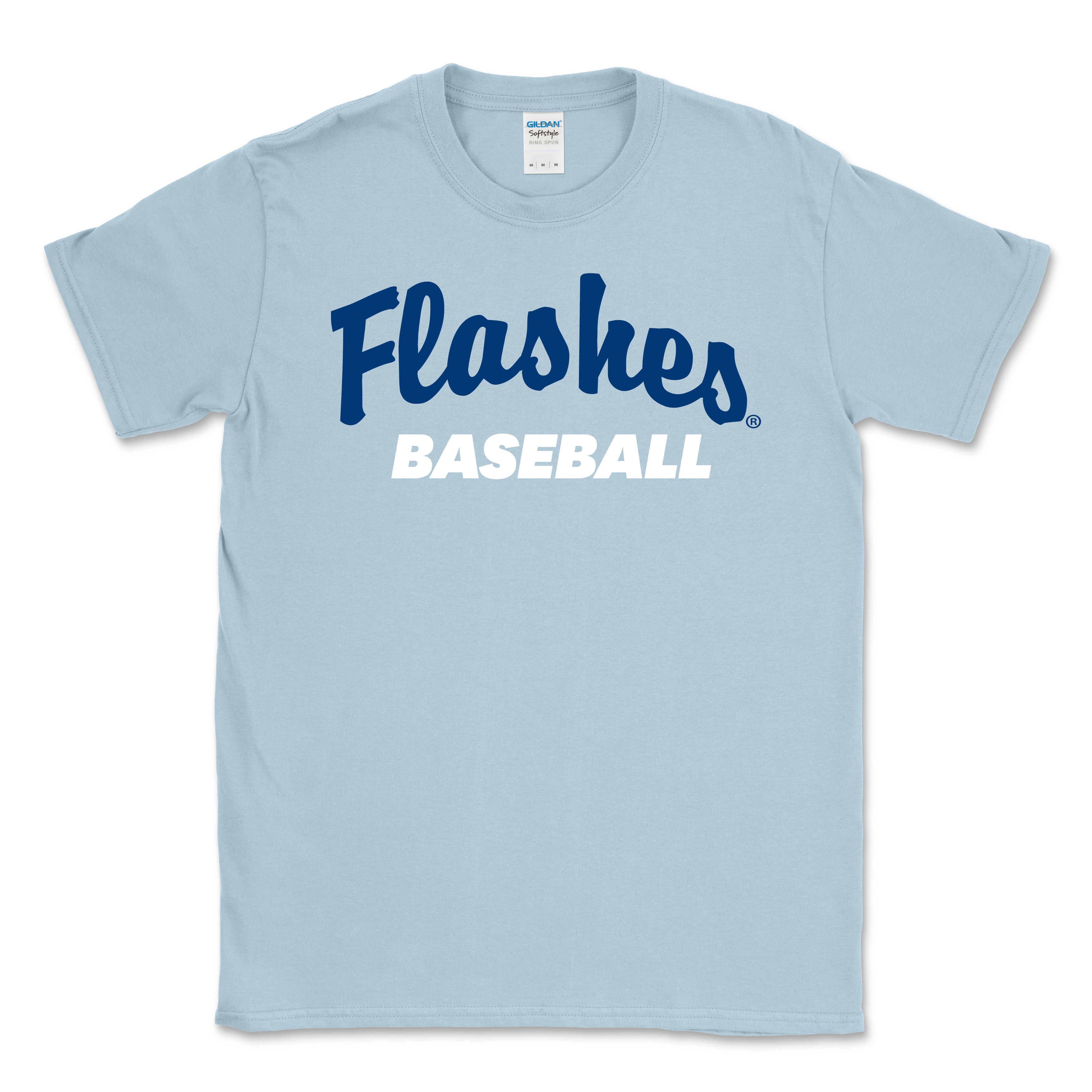 Kent State Flashes Light Blue T-Shirt With Baseball