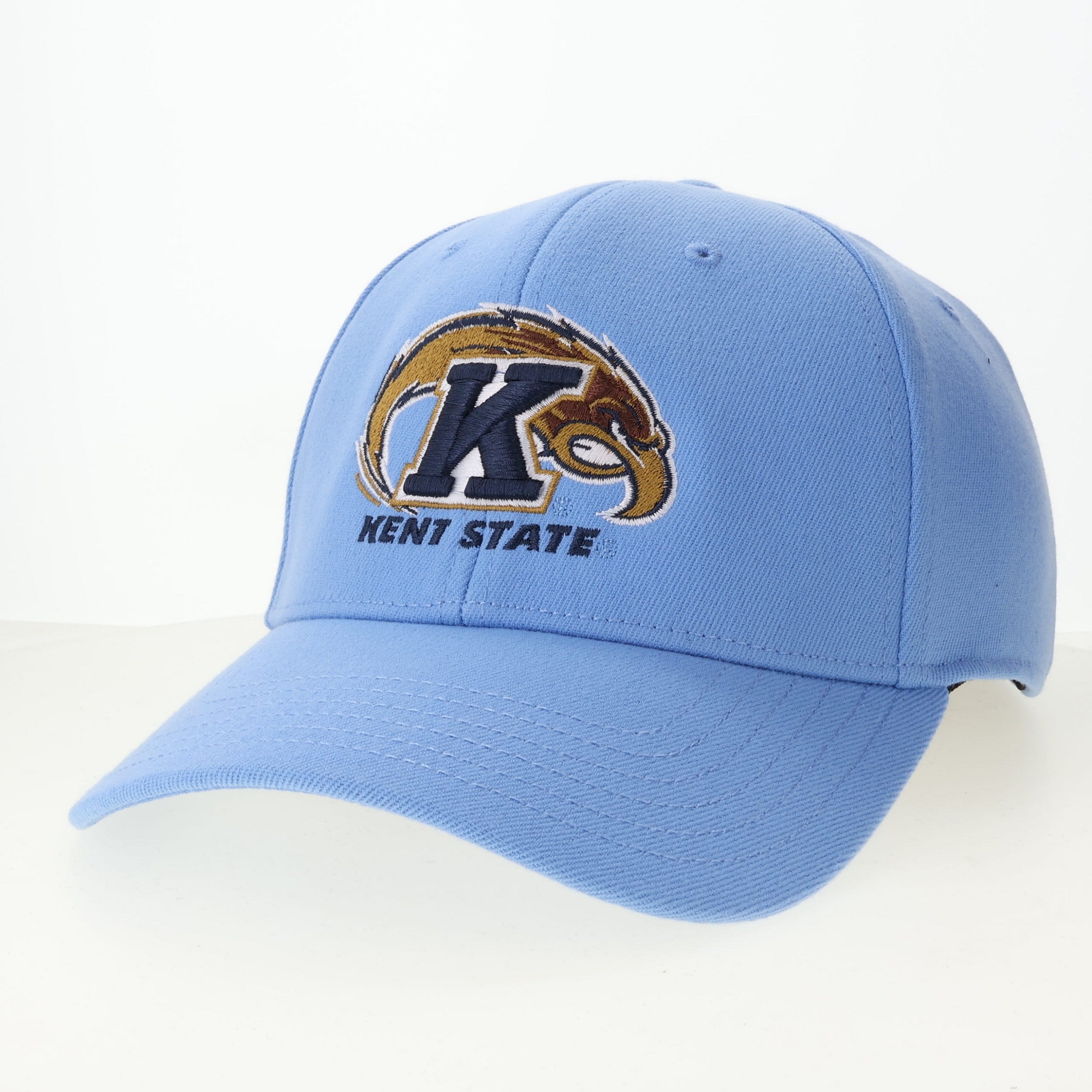 Kent State Power Blue 717X With Eagle Logo cap in light blue featuring embroidered eagle and "Kent State" text, perfect for Kent State apparel fans.