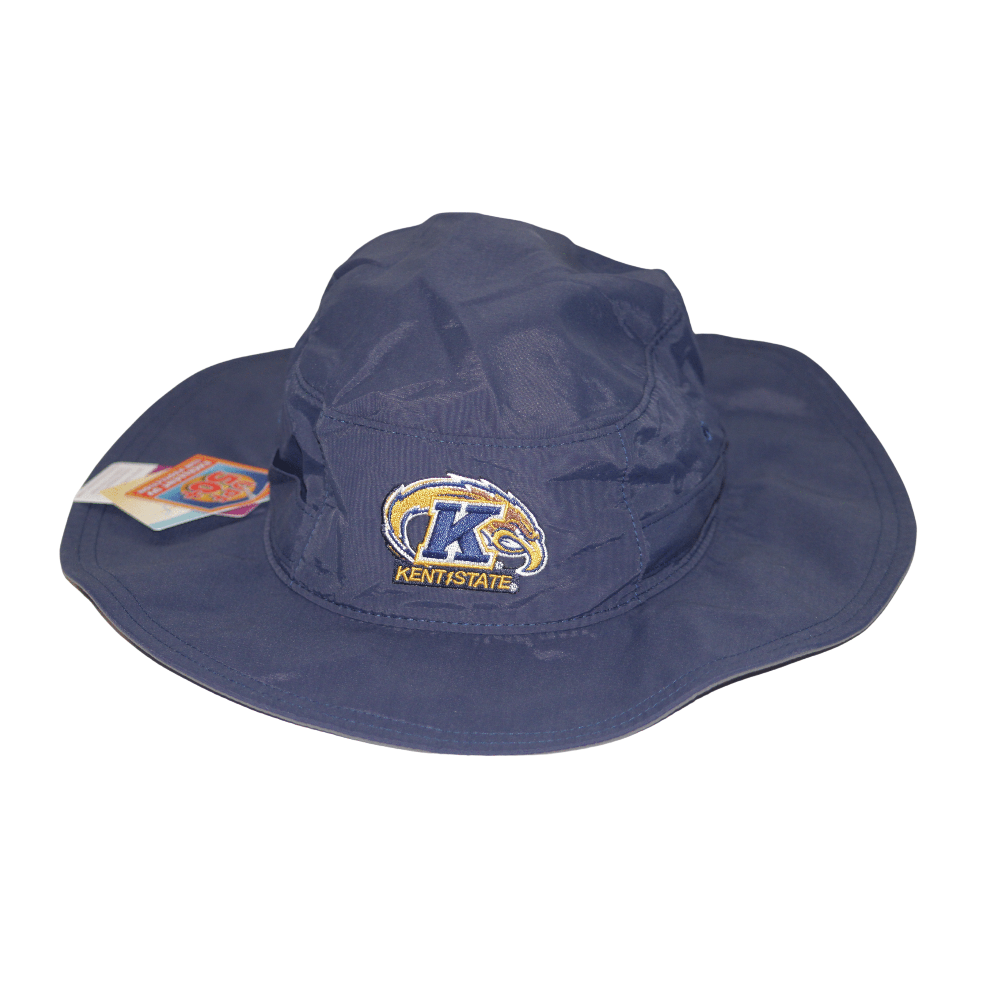 Kent State University Logofit Boonie hat in navy blue featuring the Kent State Golden Flashes logo embroidered on the front, designed for outdoor wear and sun protection.