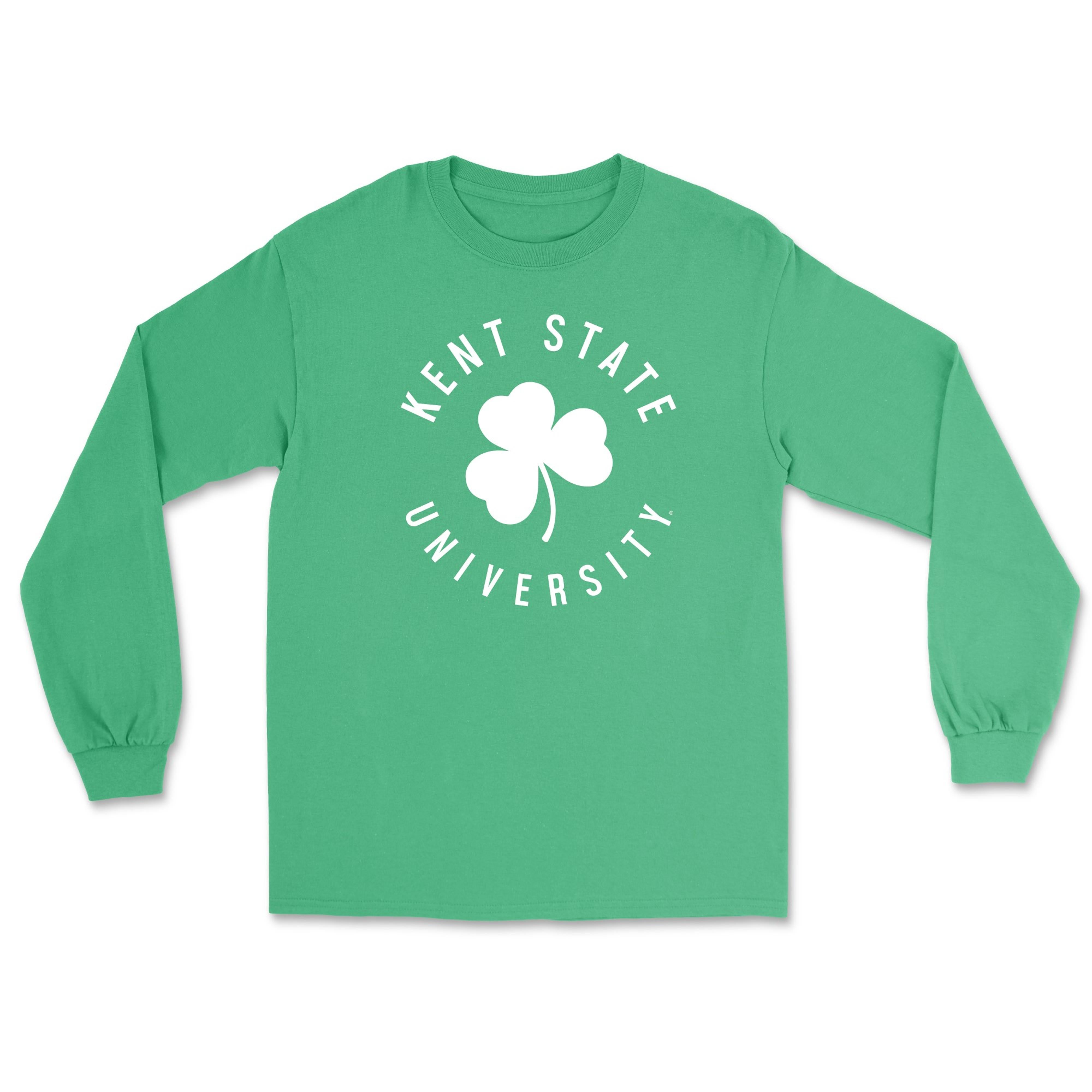 Kent State Green Clover Long Sleeve T-Shirt