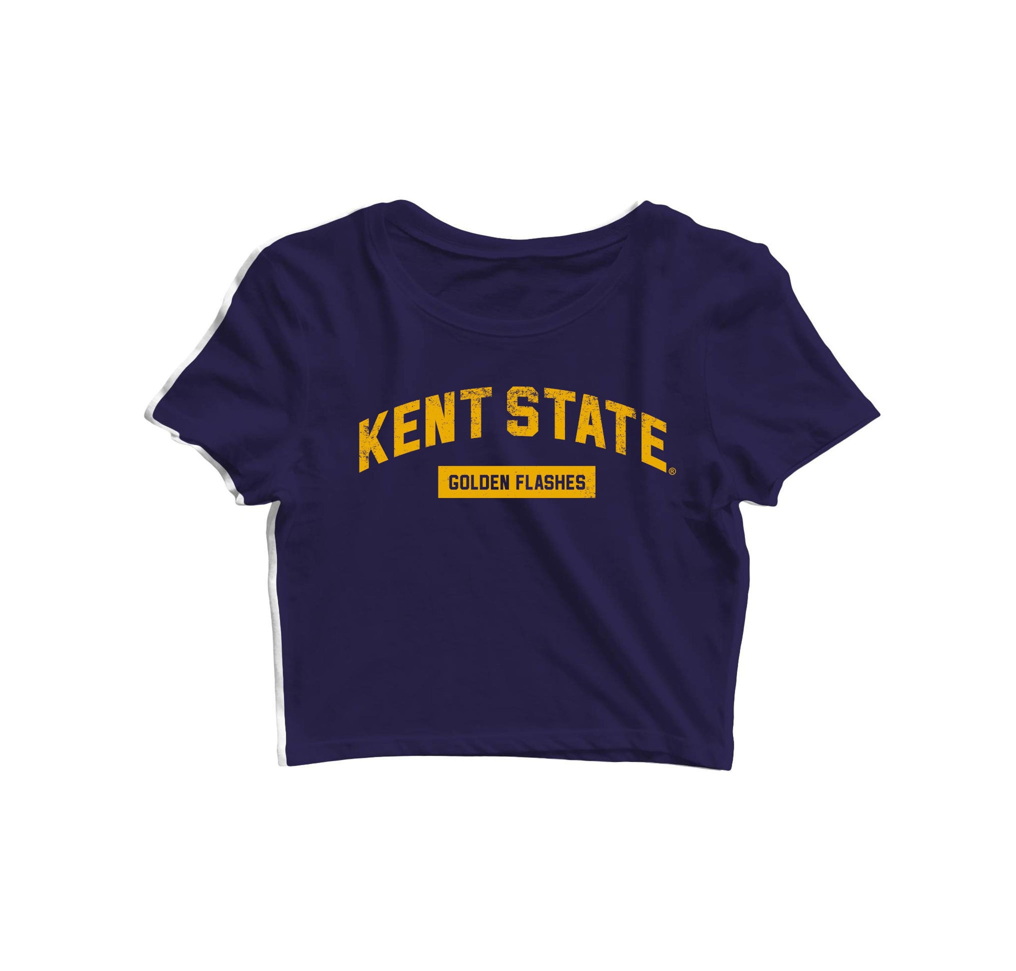 Kent State Over Golden Flashes Box Crop Top