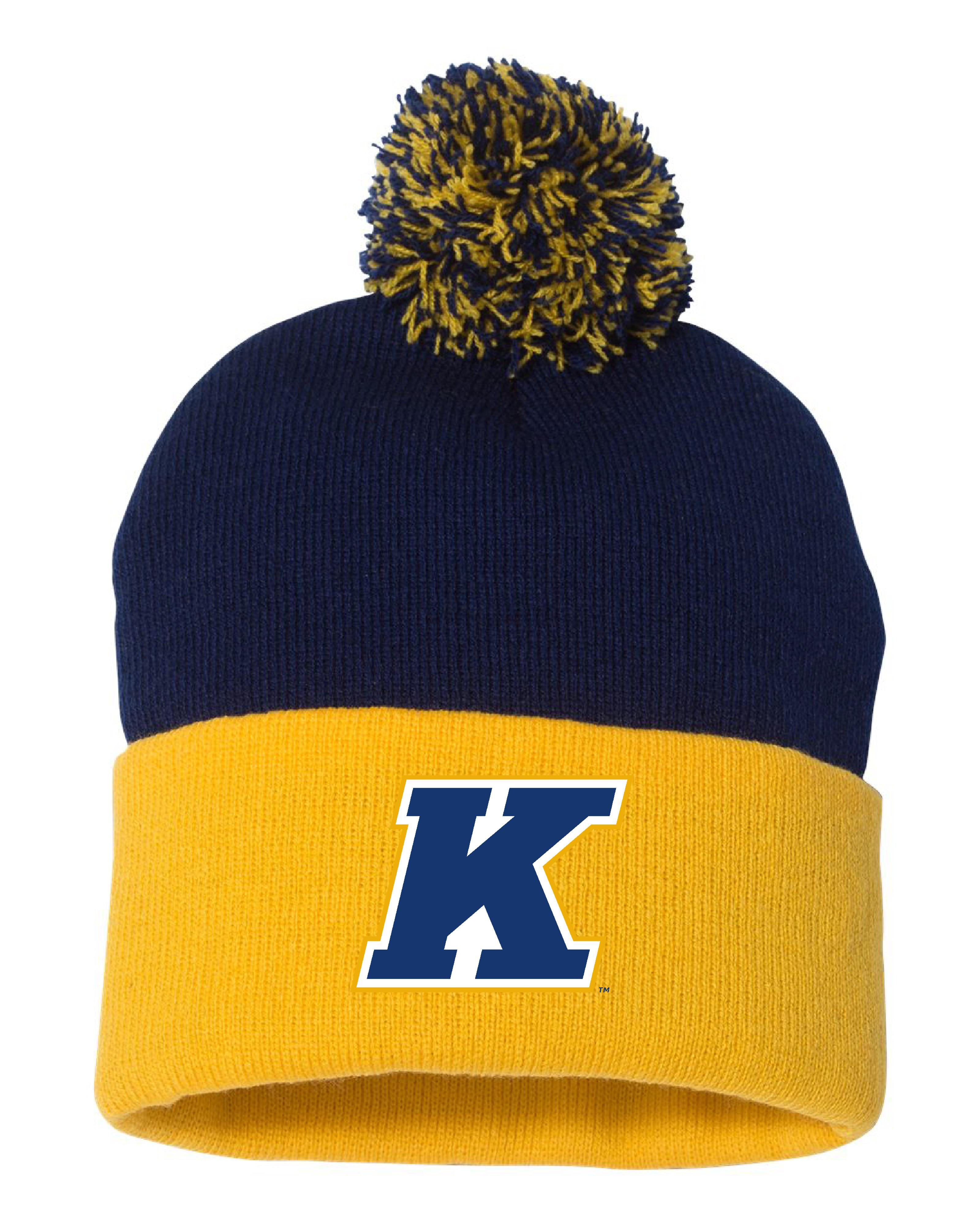 K Logo Pom Beanie