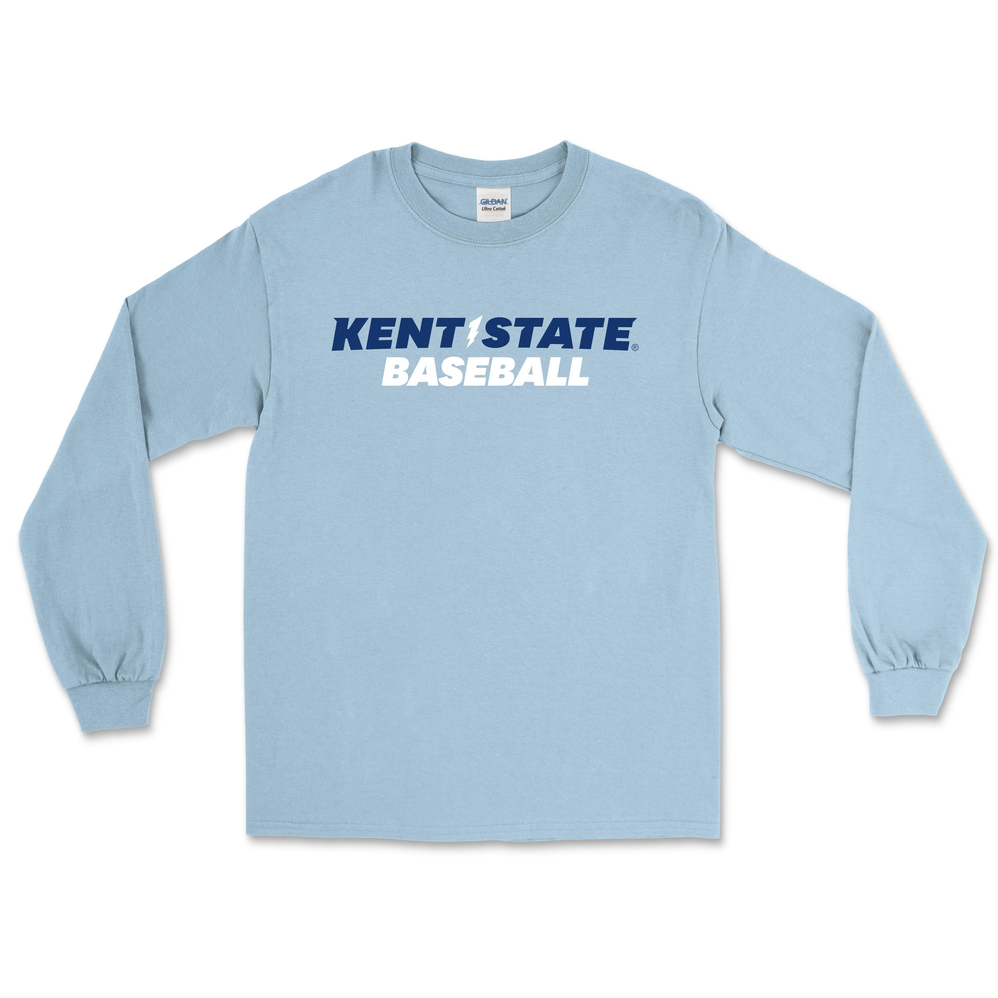 Kent State Light Blue Baseball Long Sleeve T-Shirts