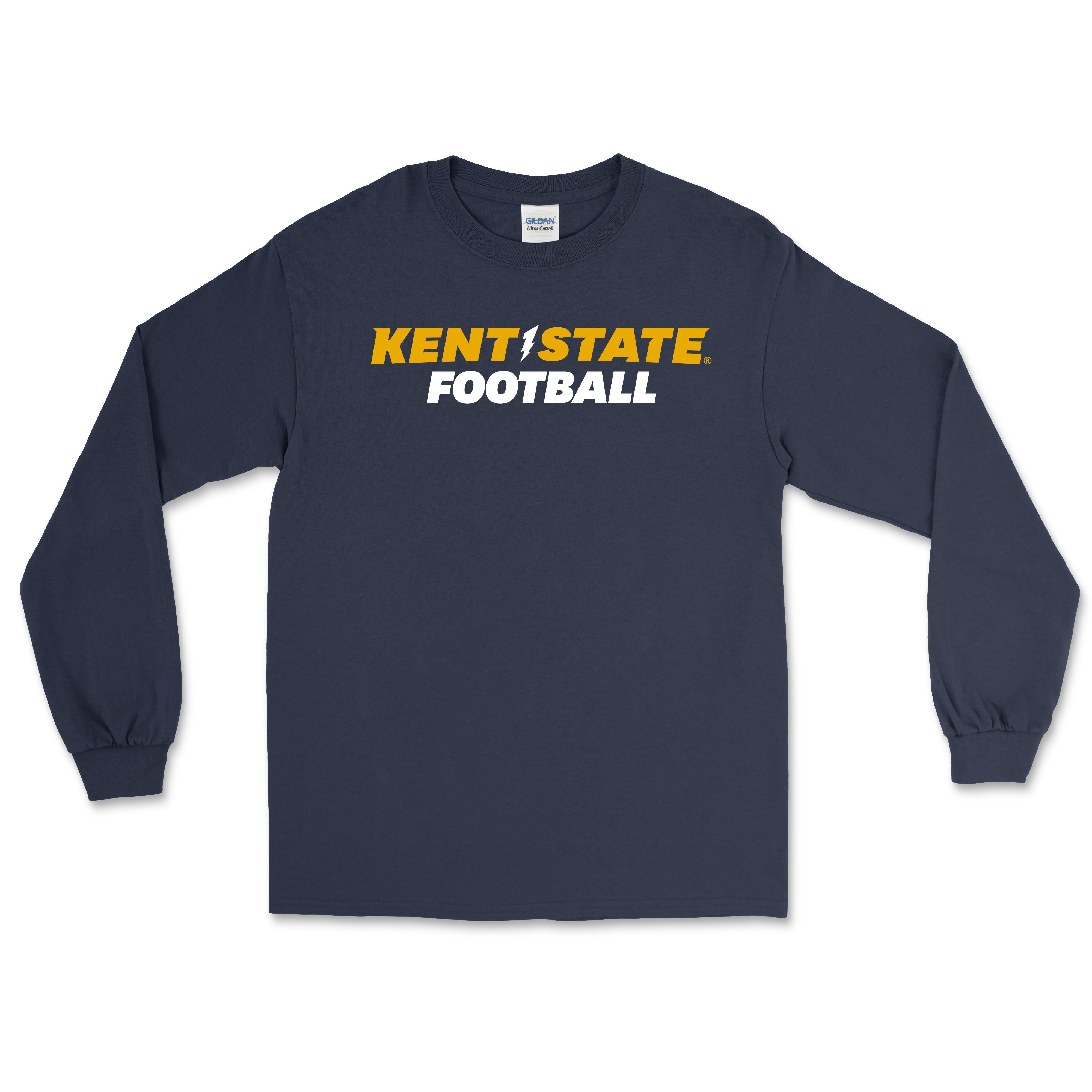 Kent State Navy Football Long Sleeve T-Shirt