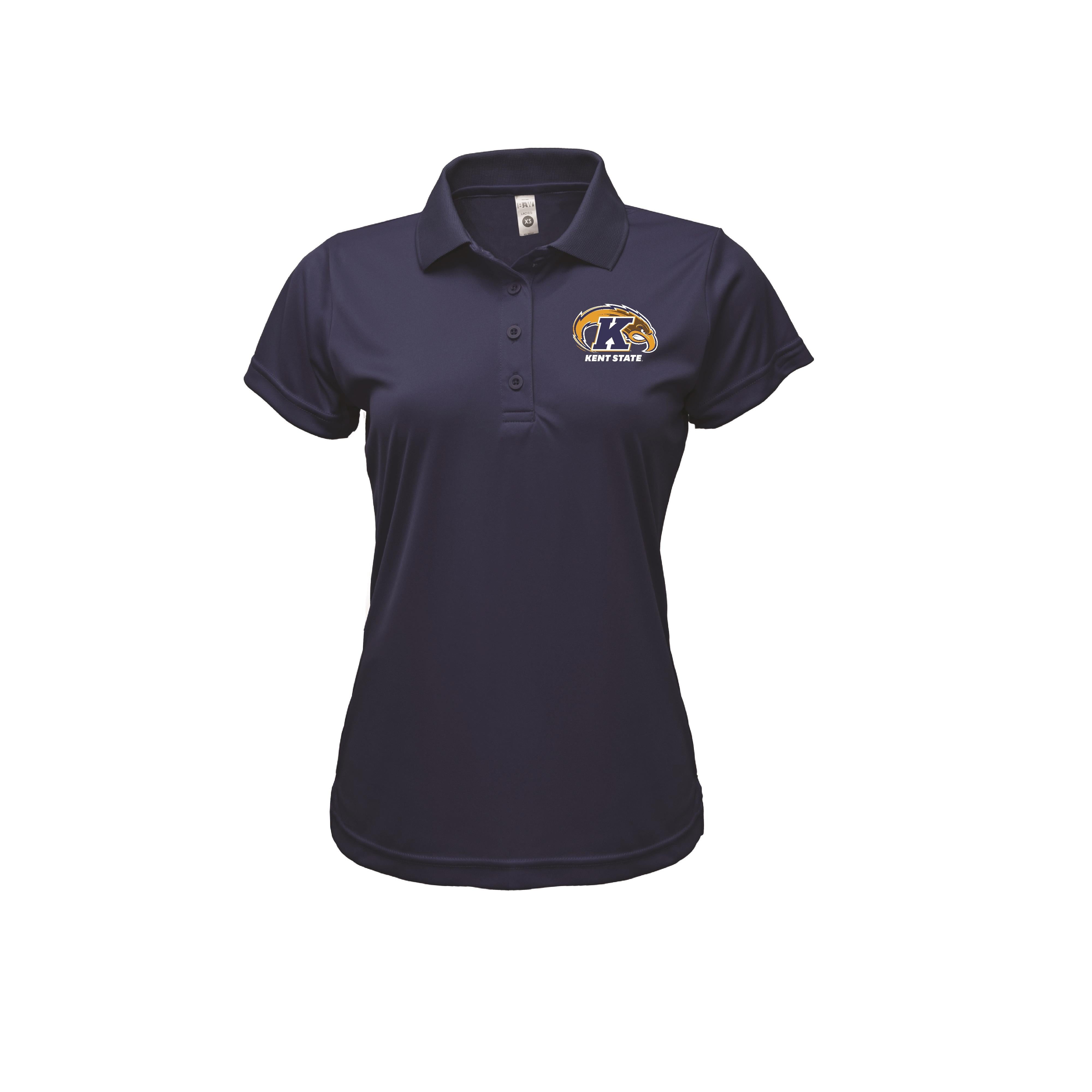 Womens Kent State Navy Golden Flashes Polo