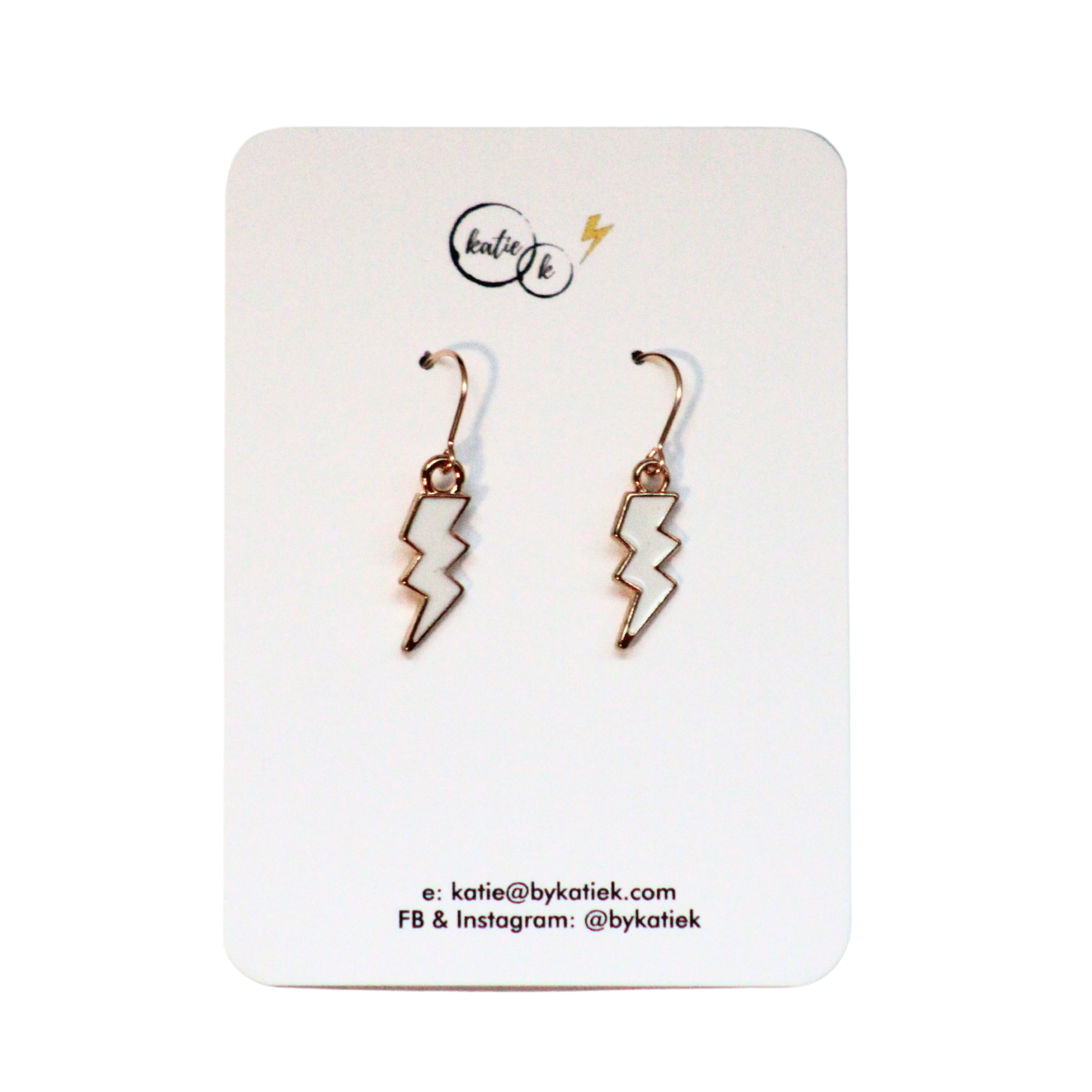Gold And White Flash Earring