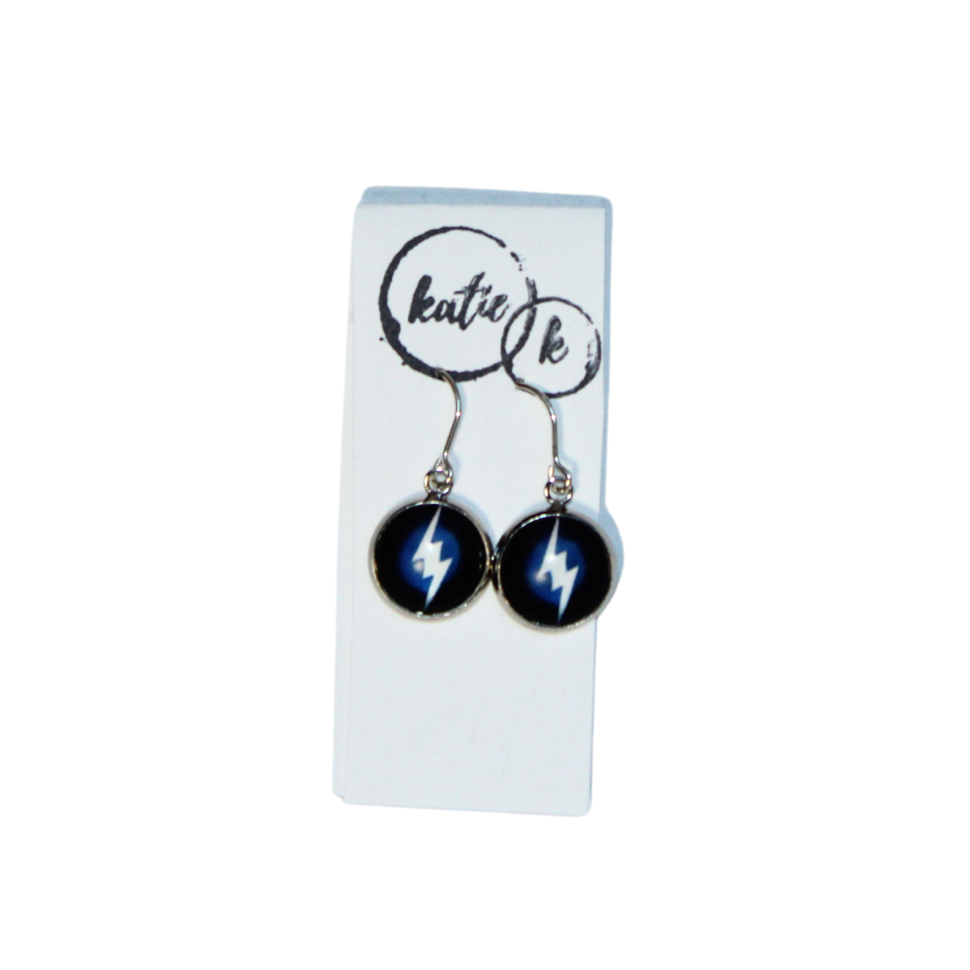 White & Blue Flash Charm Earring