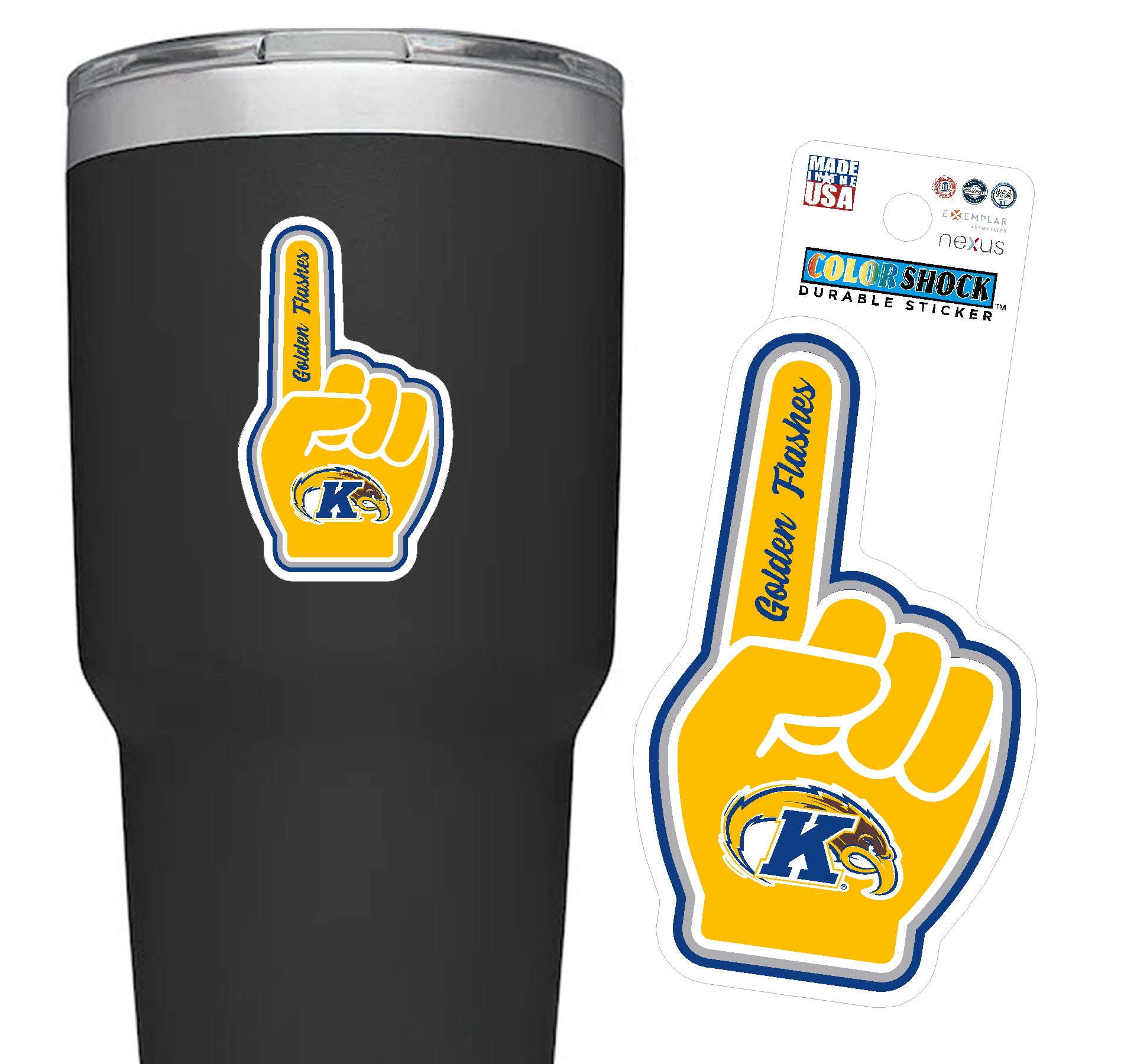 Kent State Foam Finger Sticker