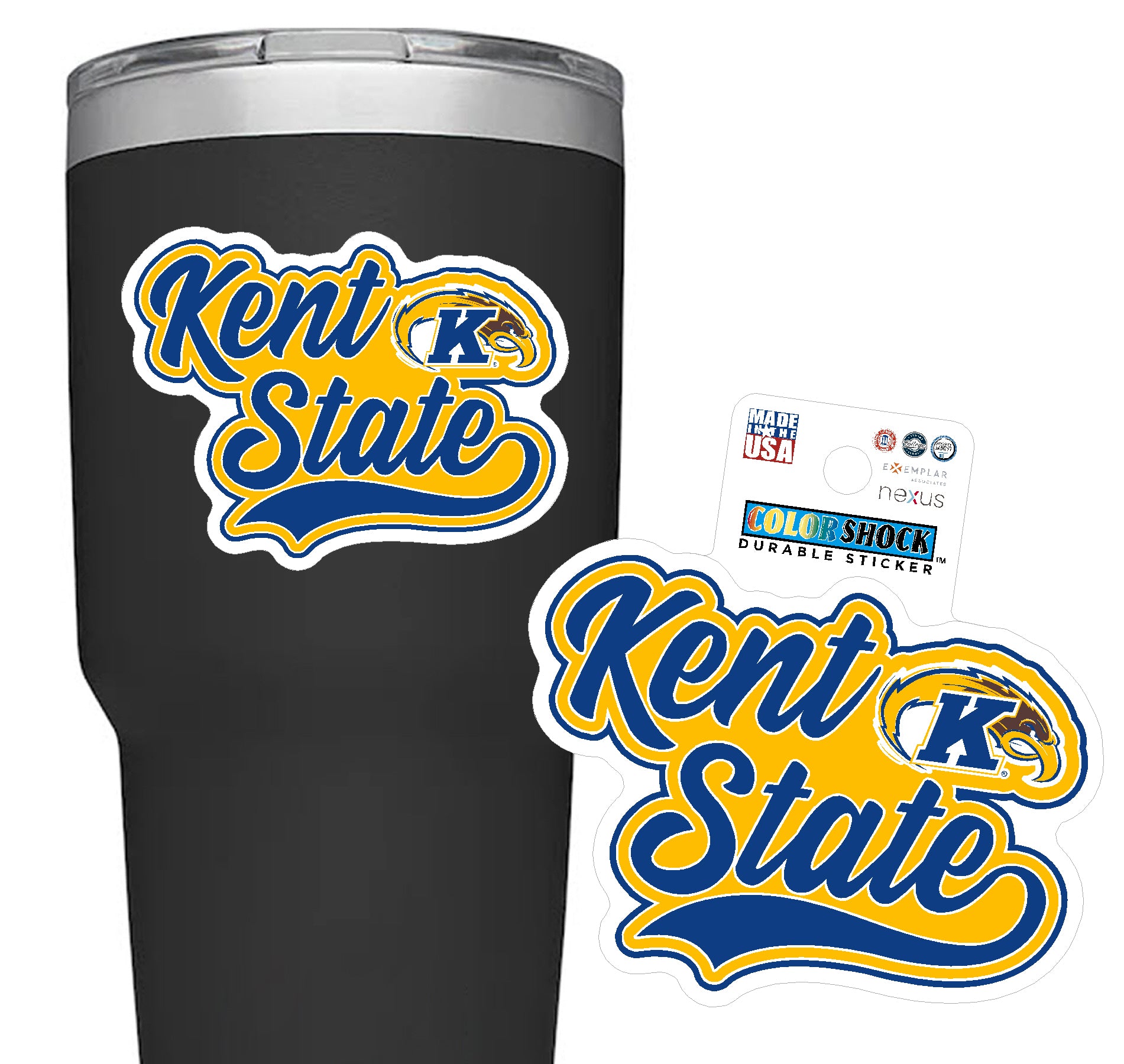 Kent State Script Sticker
