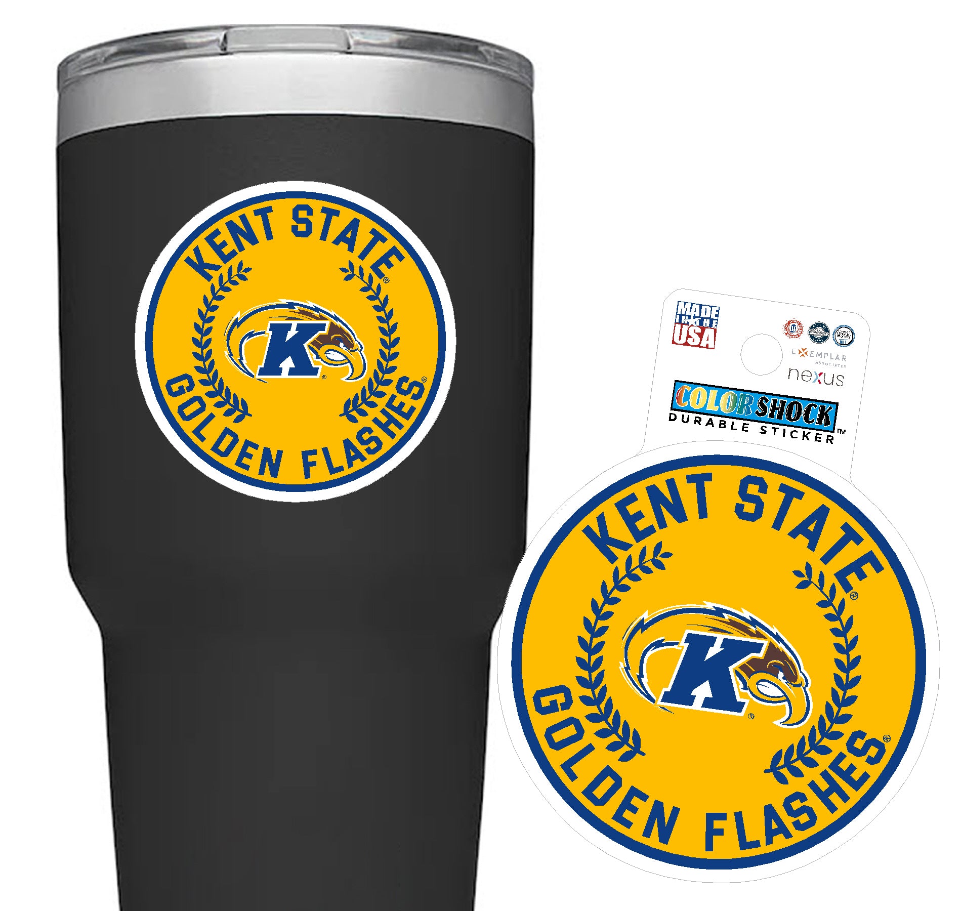 Kent State Gold Laurel Sticker