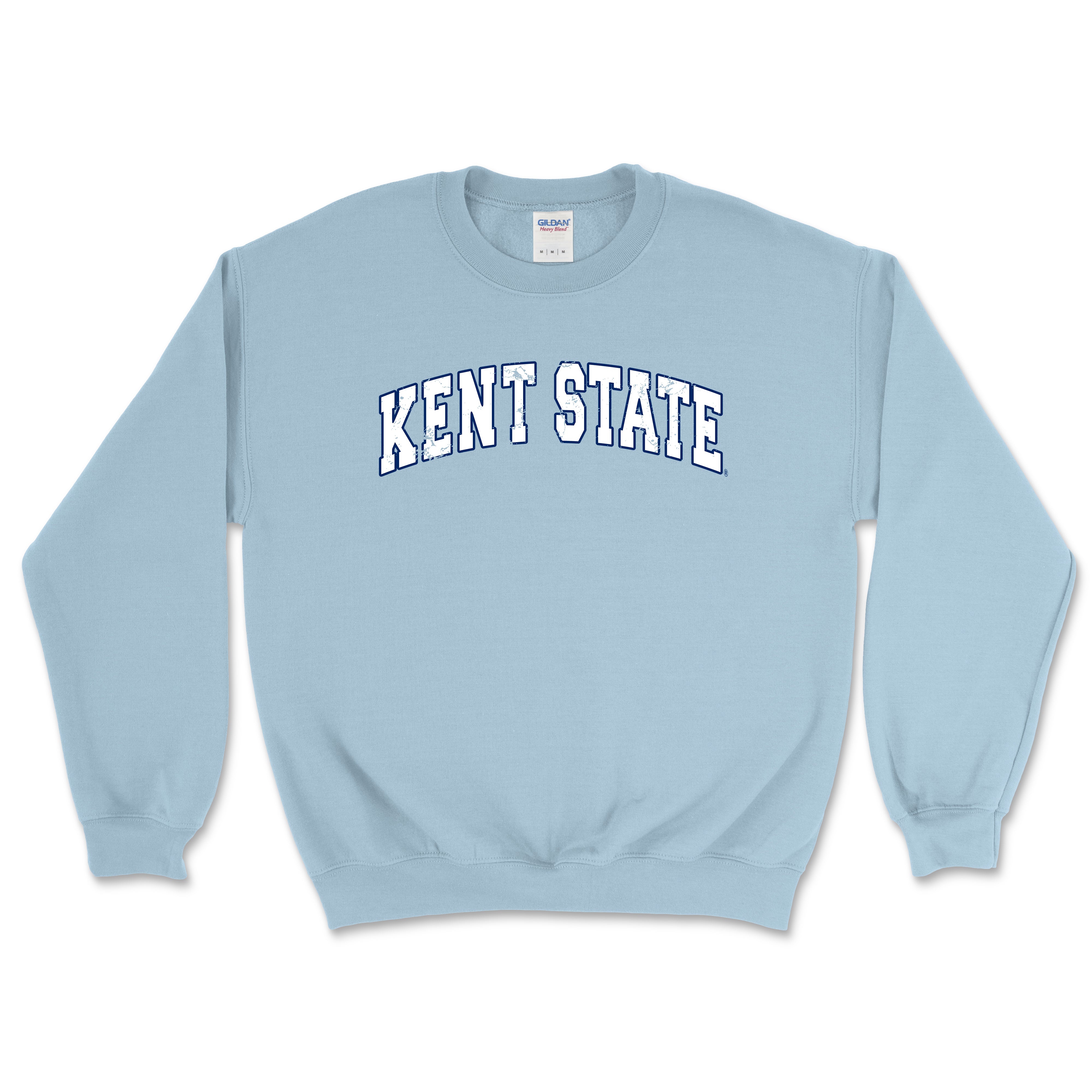 Kent State Light Blue Arched Crewneck Sweatshirt