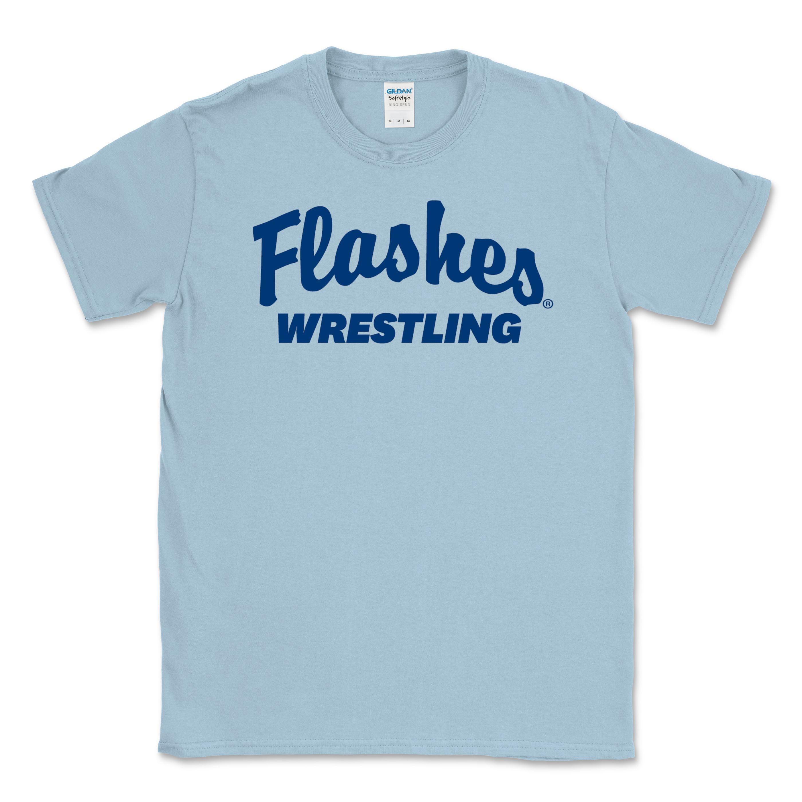 Kent State Flashes Light Bluw Wrestling T-Shirt