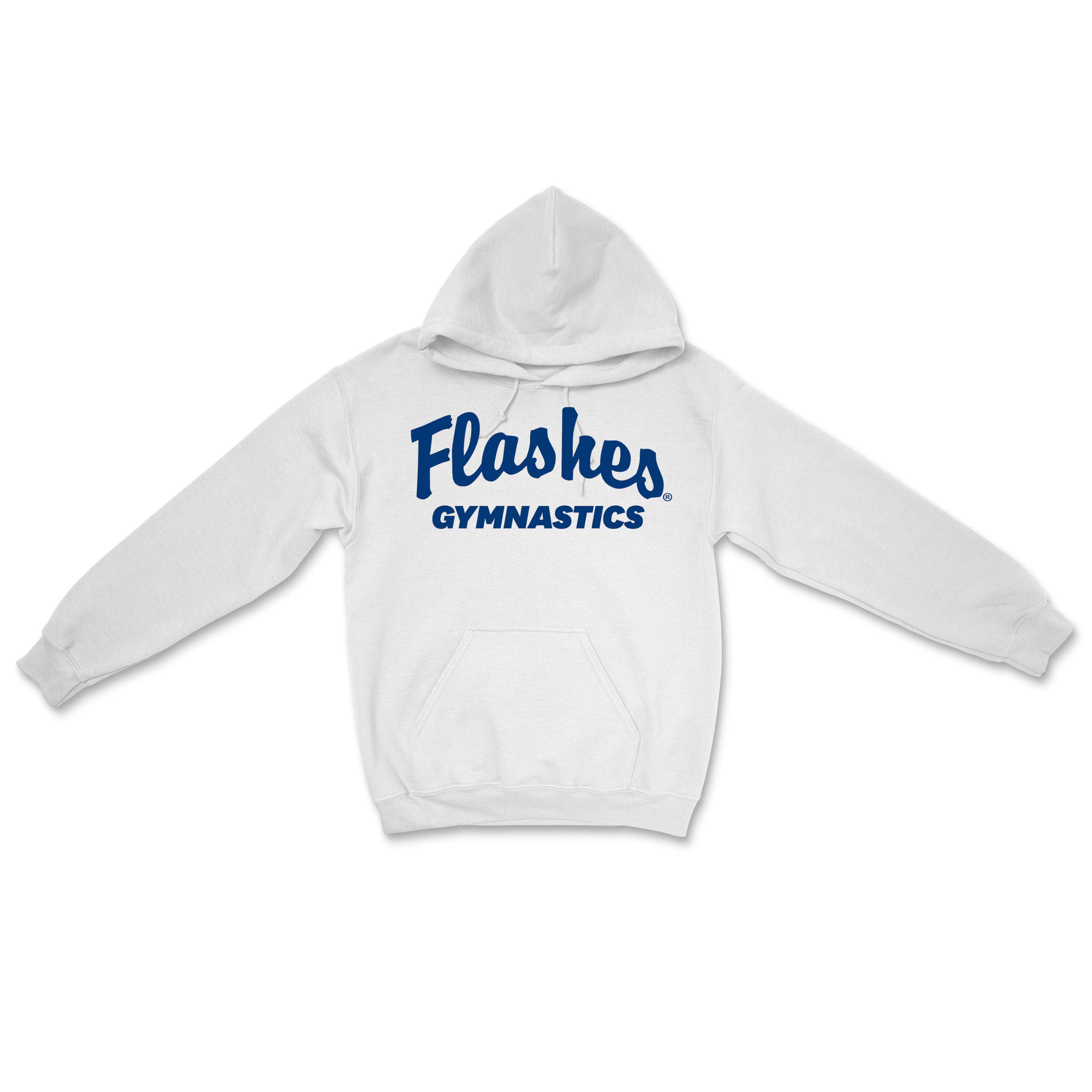 Kent State Gymnastcis White Script Flashes Hoodie