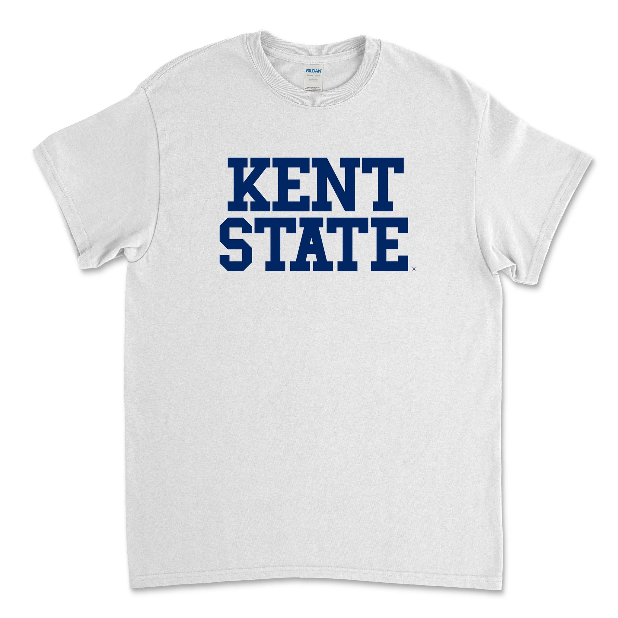 Kent State White Block T-Shirt