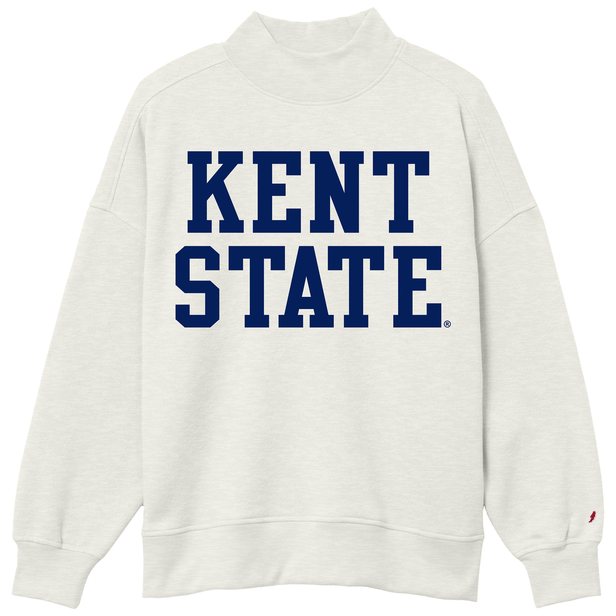 Kent State Block Oatmeal Mockneck