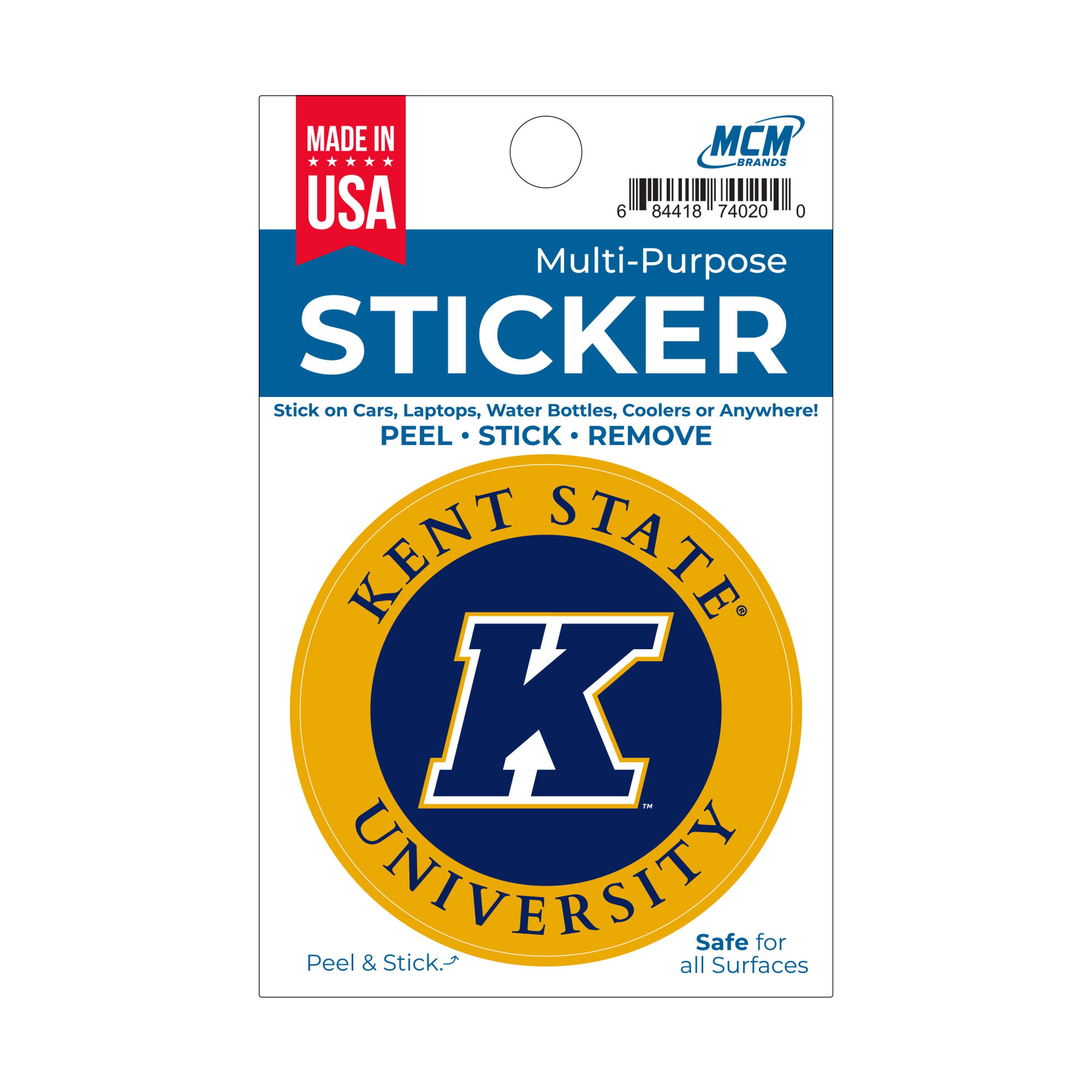 Kent State Navy Multi-Purpose K Inside Circle Sticker