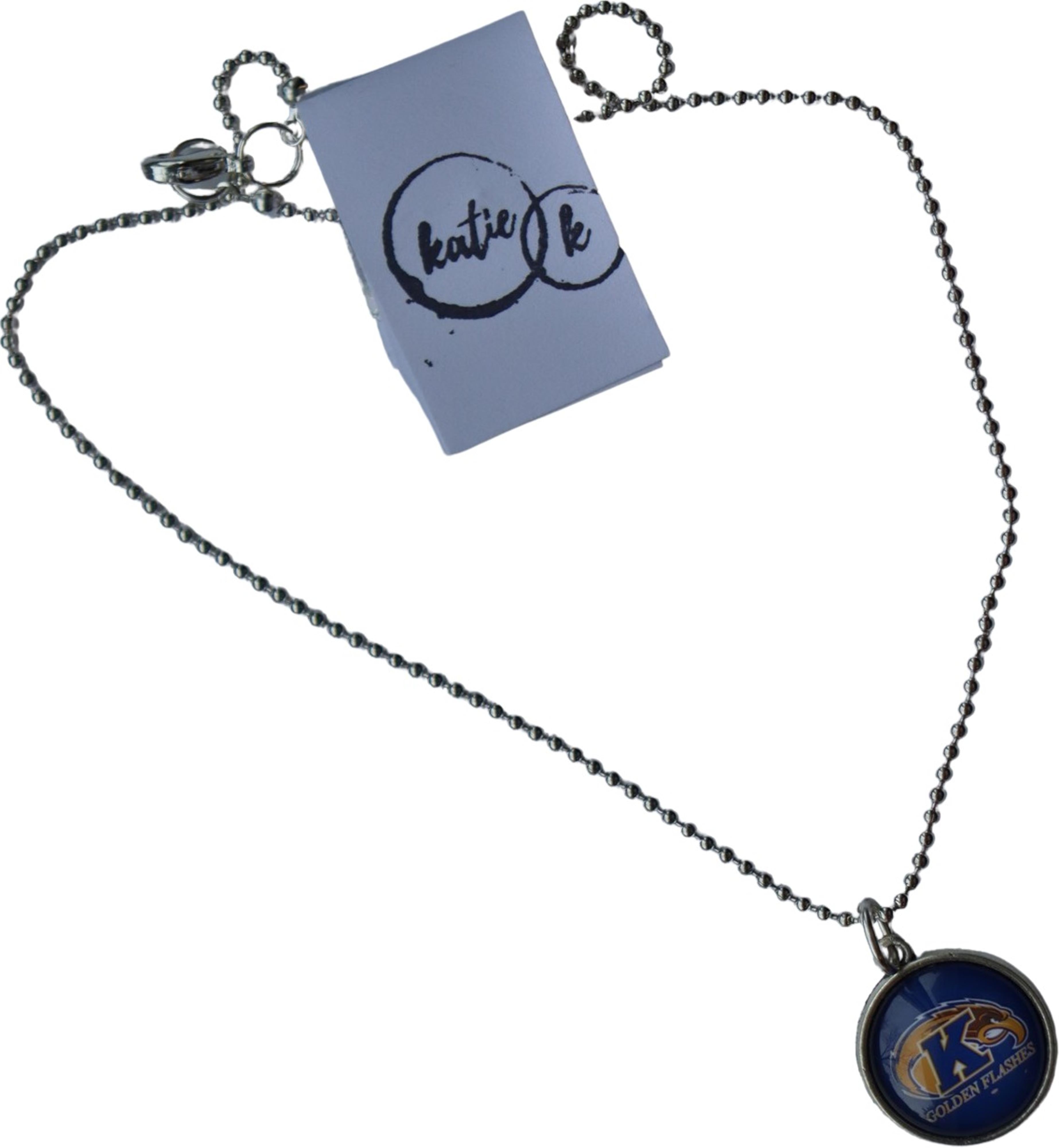 Navy Kent State Eagle Necklace