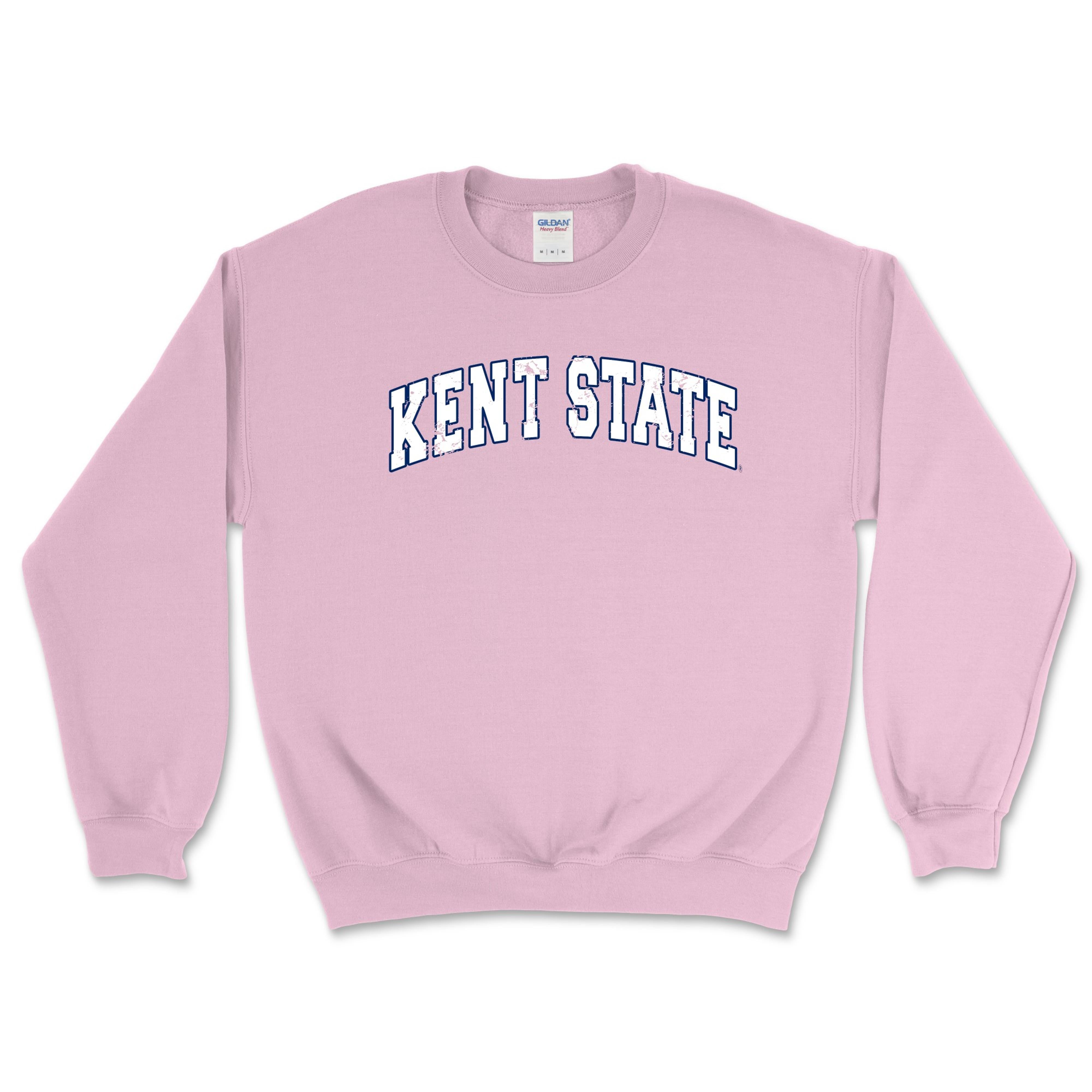 Kent State Pink Arched Crewneck Sweatshirt