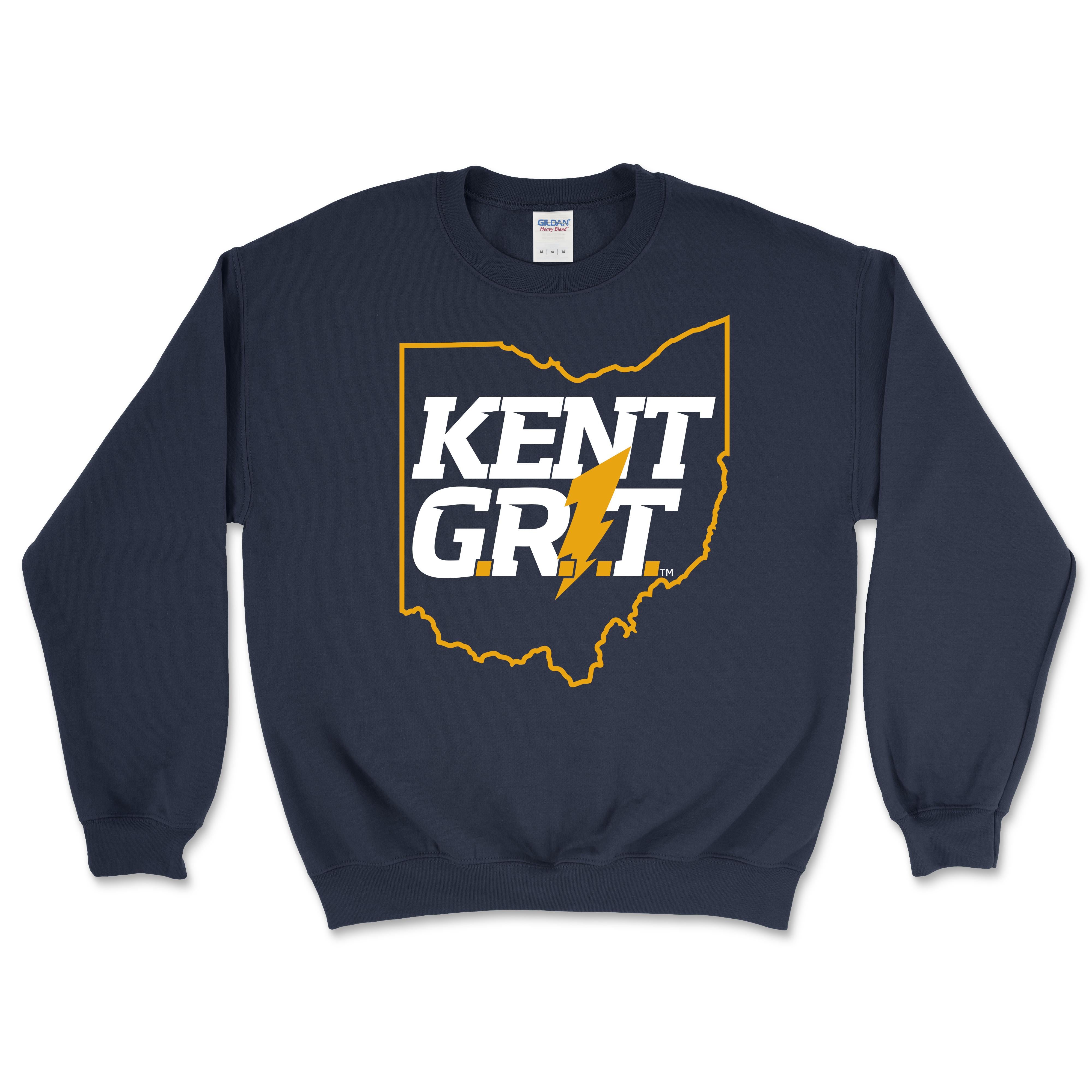 Kent State Navy Grit Crewneck Sweatshirt