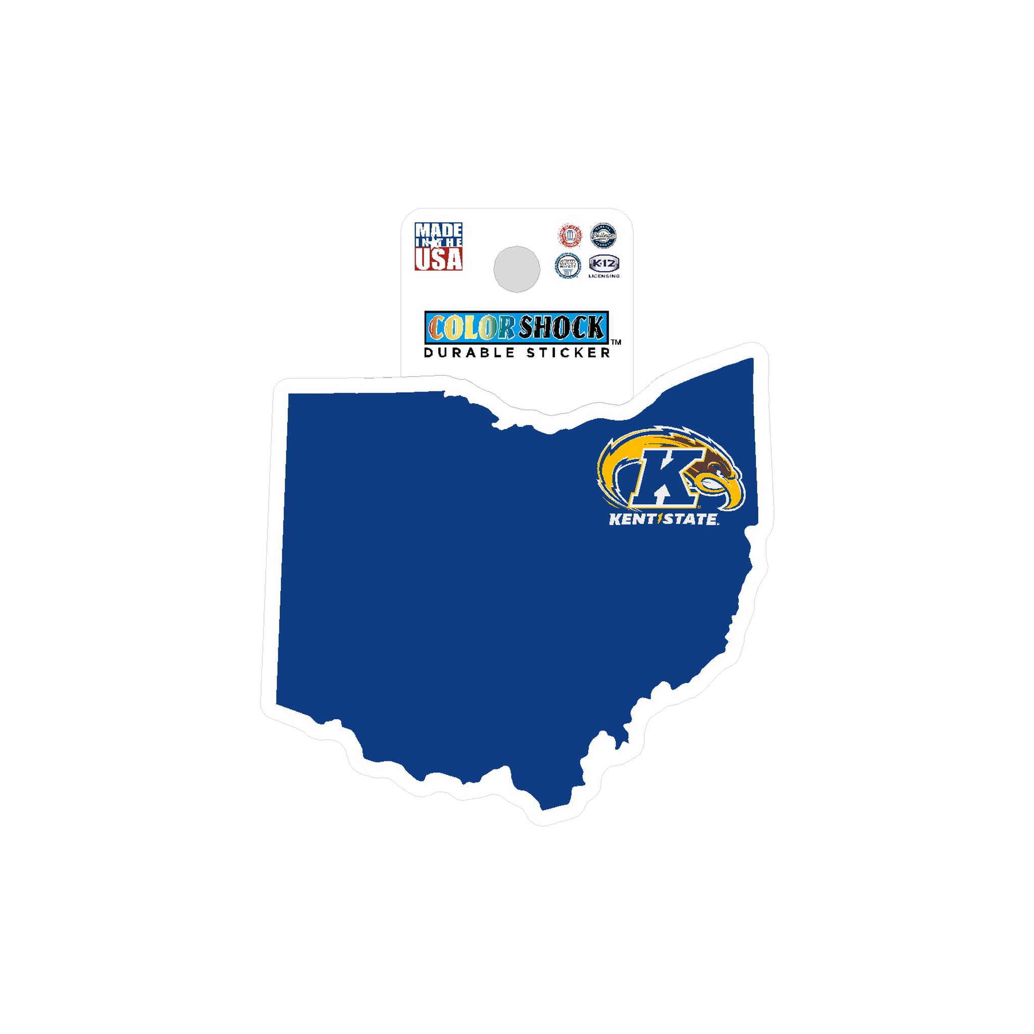 State Shape Kent State Sticker