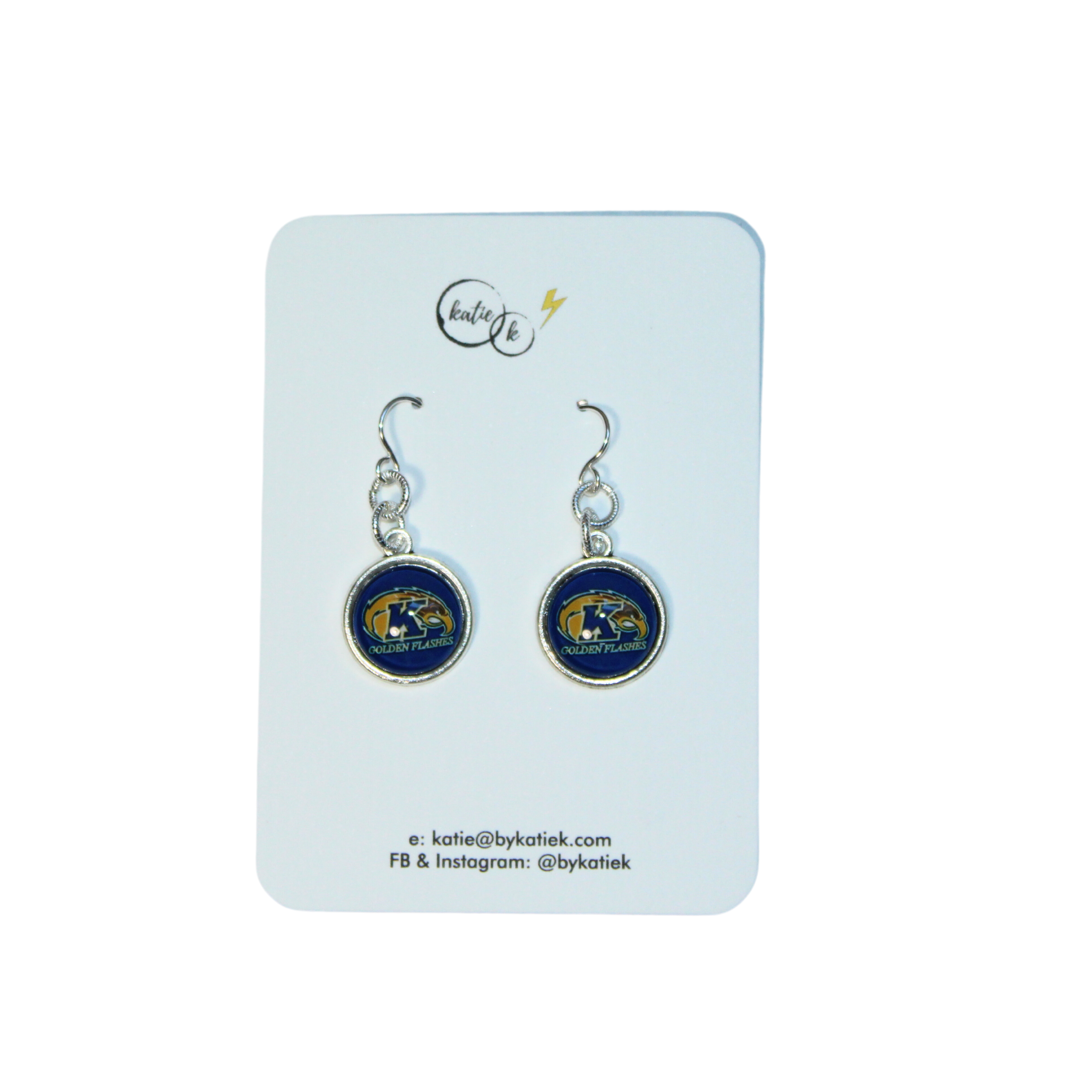 Kent State Navy Eagle Earring