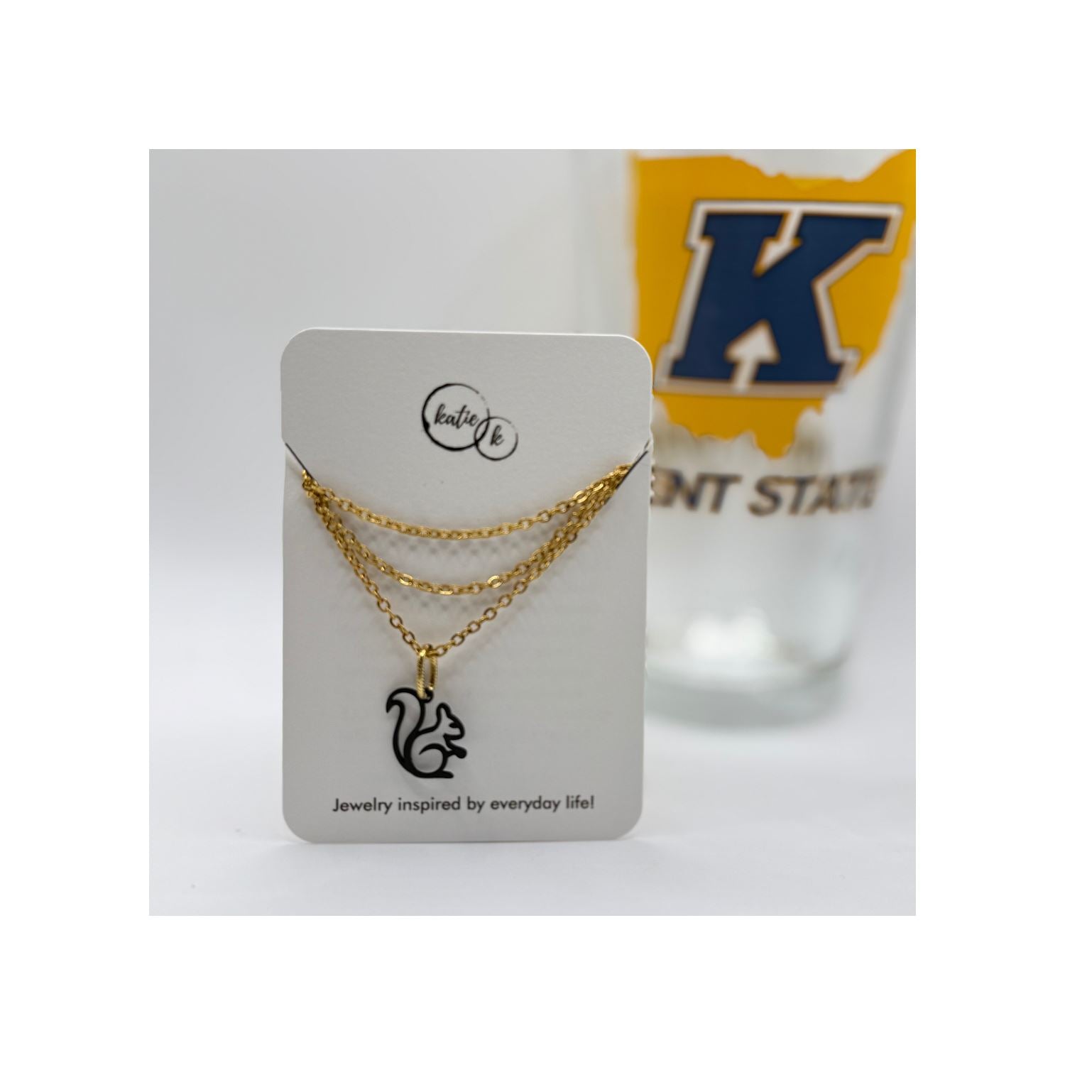 Laser Cut Squirrel Necklace