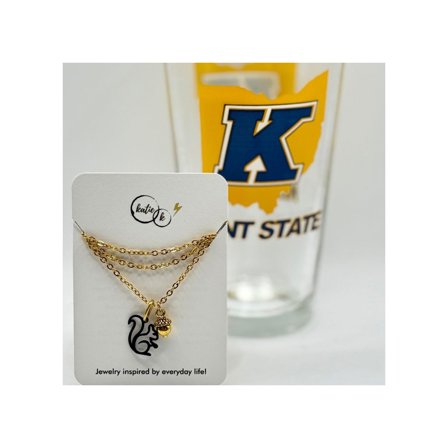 Black Laser Cutout Necklace