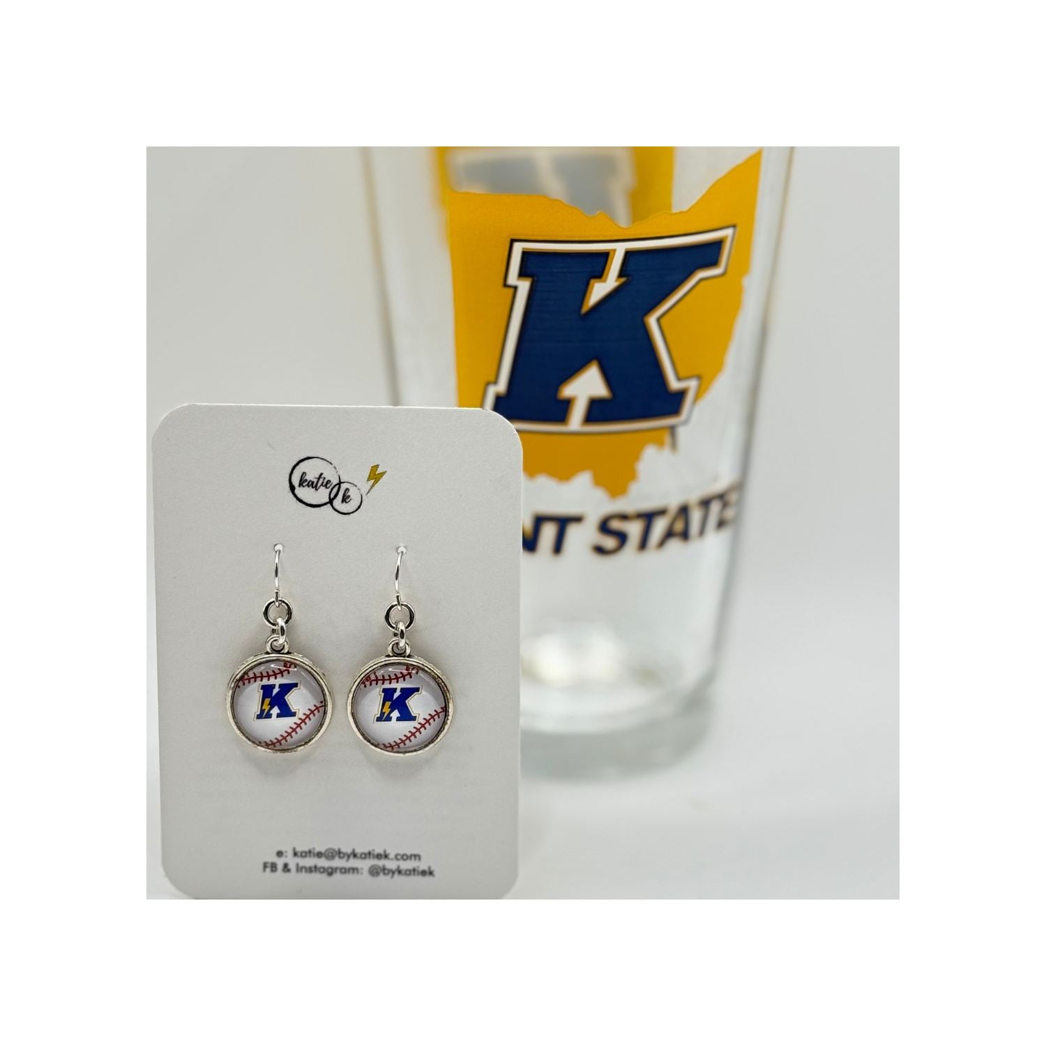 Kent State Baseball Logo Earring