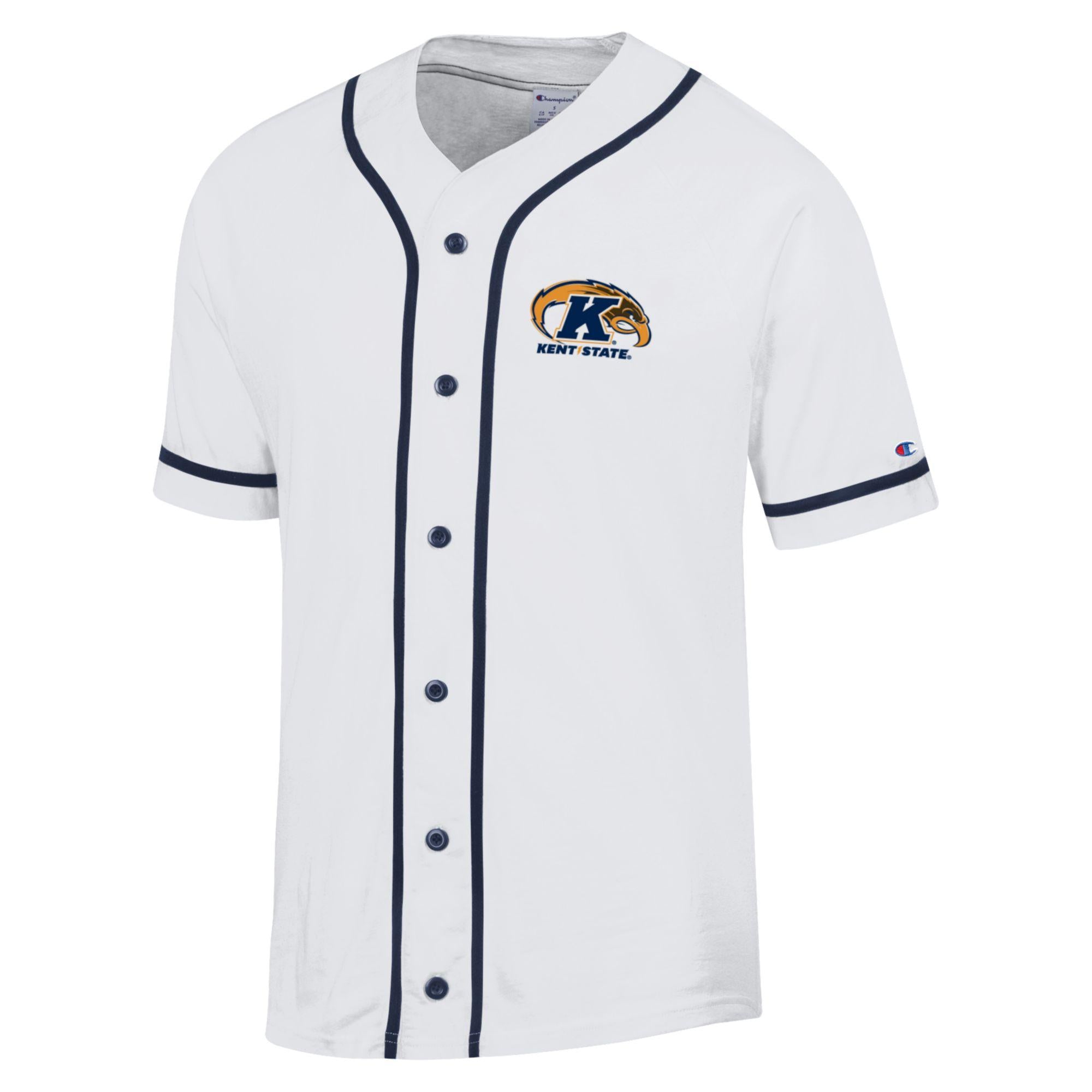 2024 Champion Kent State White Baseball Jersey WHT XS NA