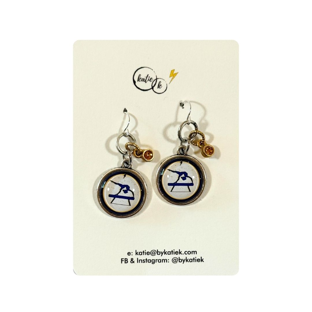 Gymnast On Beam Earrings
