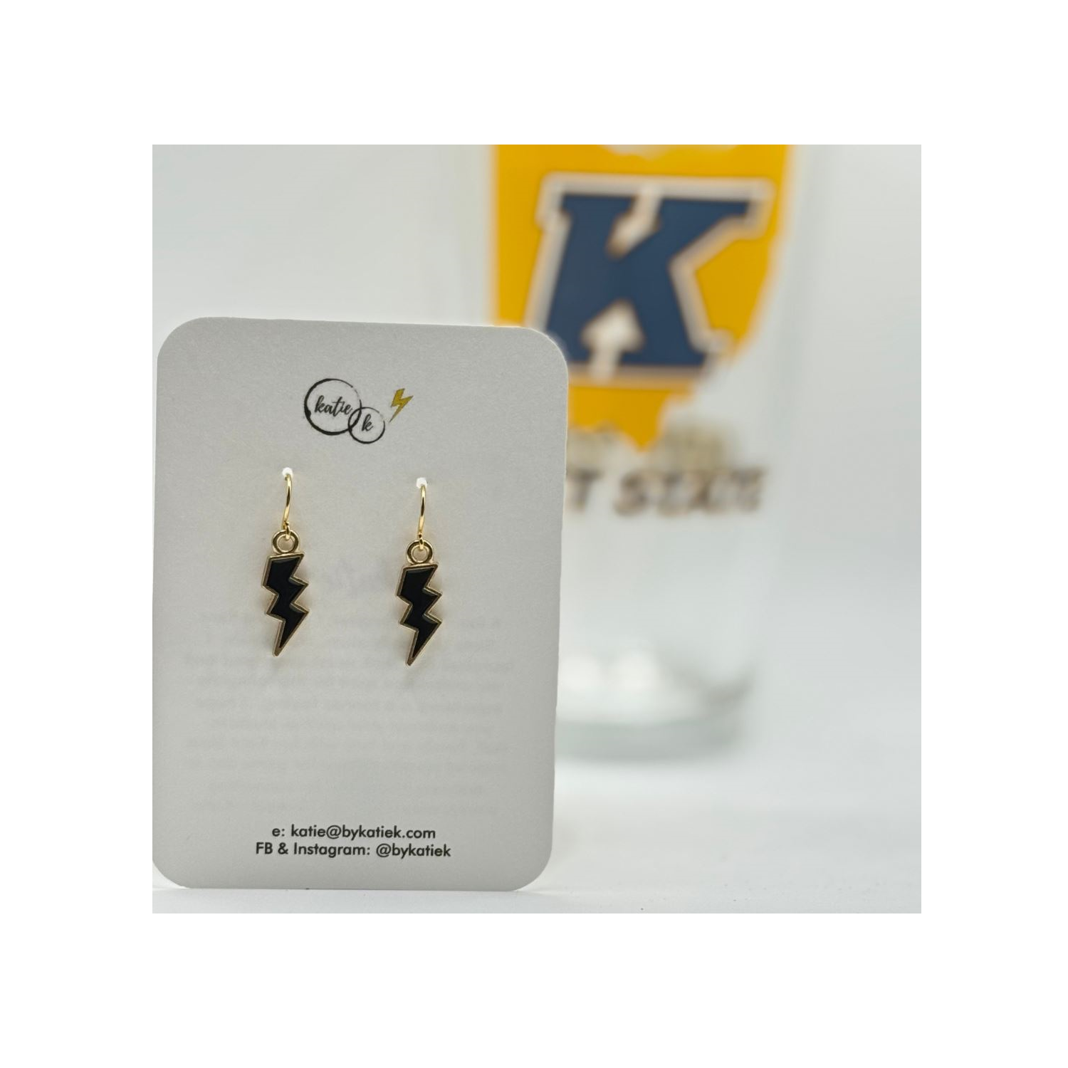 Black Flash Earrings